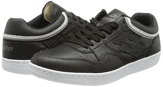 Amazon.com | Lotto Men's Sneakers Fitness Shoes, Black Black